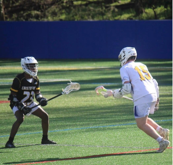 [Image of BT vs Cristo Rey, Spencer in scoring position.]